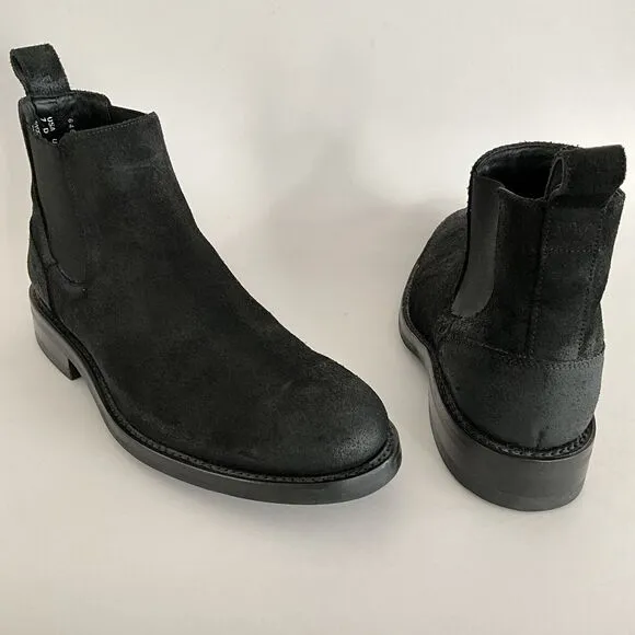 Wolverine BLVD Bootie Men 7D Black Nubuck Distressed Chelsea Boots