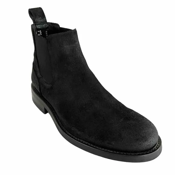 Wolverine BLVD Bootie Men 7D Black Nubuck Distressed Chelsea Boots