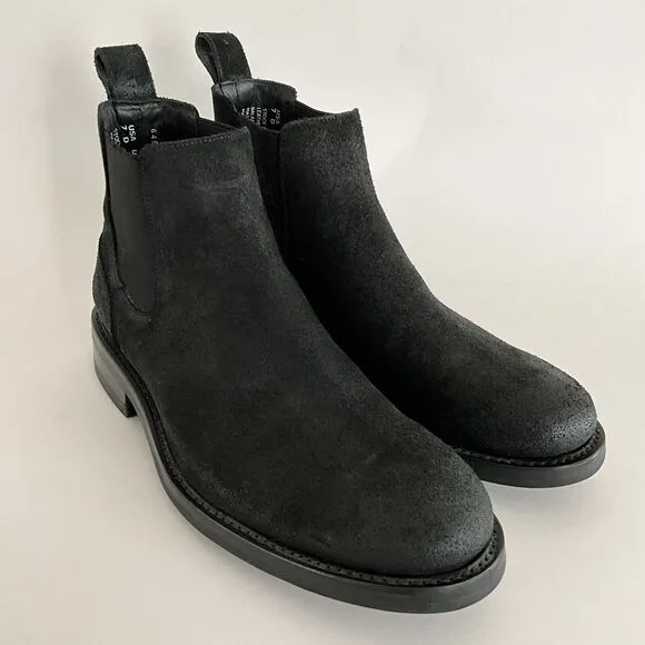 Wolverine BLVD Bootie Men 7D Black Nubuck Distressed Chelsea Boots