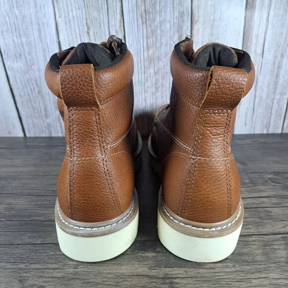 Wolverine Moc Toe 6&quot; Work Boots Steel Toe EH Brown Tan Men's Sz 8.5 Extra Wide