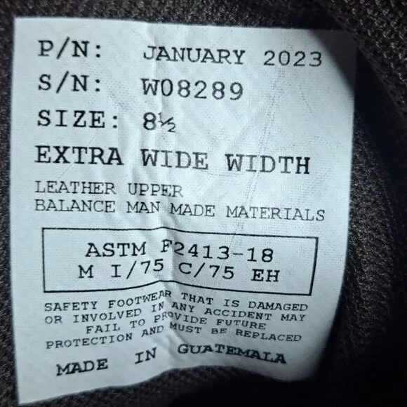 Wolverine Moc Toe 6&quot; Work Boots Steel Toe EH Brown Tan Men's Sz 8.5 Extra Wide