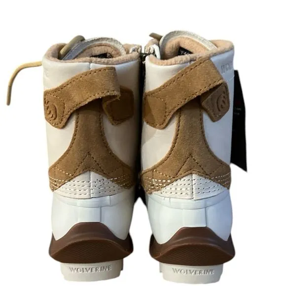 Wolverine Womens 6M Torrent Wool Winter Duck Boot Ivory Snow Treads - W880225