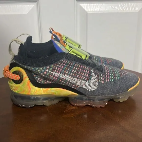 🔥Women NIKE Air Vapormax 2020 FK Flyknit Sz 7 Grey Yellow CJ6741-002 - PERFECT