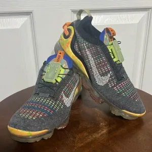 🔥Women NIKE Air Vapormax 2020 FK Flyknit Sz 7 Grey Yellow CJ6741-002 - PERFECT