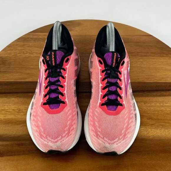 Womens Brooks Ravenna 10 Pink Athletic Running Shoes Sneakers‎ Size 6.5 B GUC