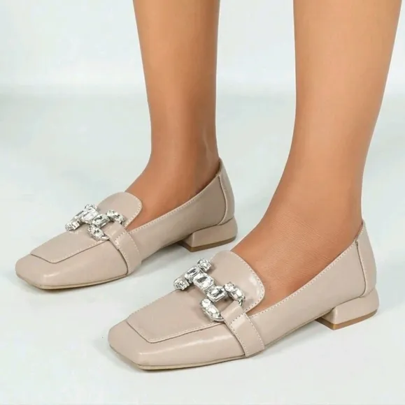 Women's Hardware Decor Low Heel French Elegant Casual Commute Versatile Loafers