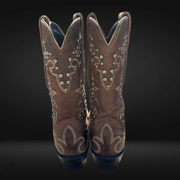 Womens Lucchese 1883 Cowboy Boots with Brass embellishments size 7