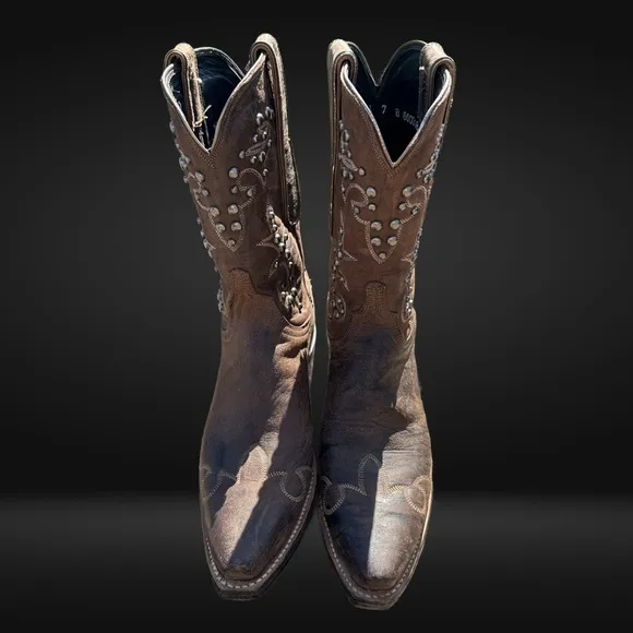 Womens Lucchese 1883 Cowboy Boots with Brass embellishments size 7