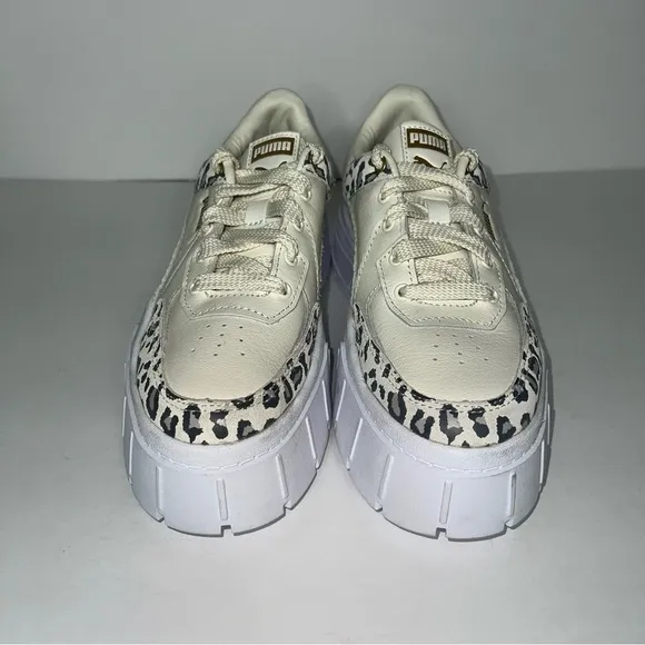 WOMEN'S PUMA MAYZE STACKED EDGY LEOPARD PLATFORM CASUAL SHOES 5.5 Cheetah