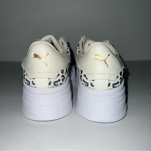 WOMEN'S PUMA MAYZE STACKED EDGY LEOPARD PLATFORM CASUAL SHOES 5.5 Cheetah