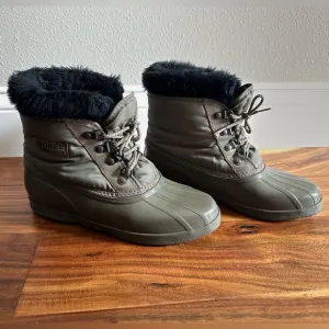 Women's Sorel Green Winter Insulated Waterproof Snow Boots Size Women 8