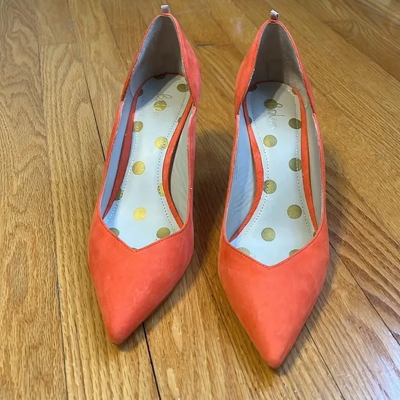 Women's Suede Pointed Toe Wave Edge Stiletto Heel Pumps Shoes Sz 41 US 10