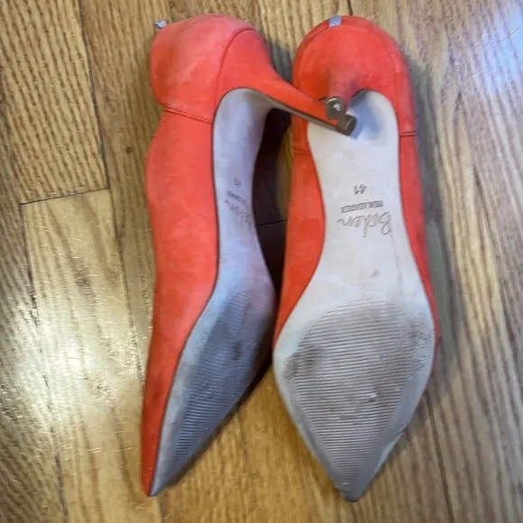 Women's Suede Pointed Toe Wave Edge Stiletto Heel Pumps Shoes Sz 41 US 10