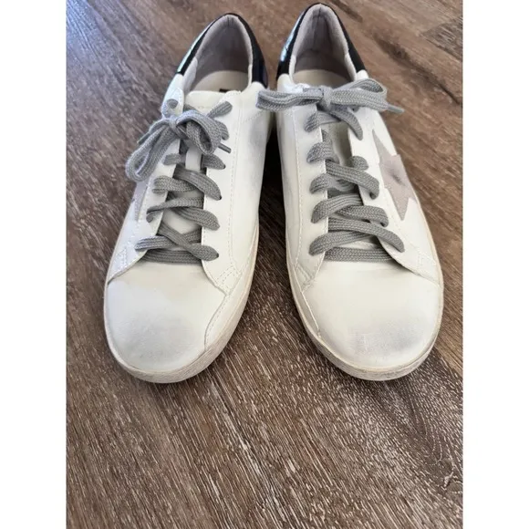 Women's Superstar Sneakers Leather Star‎ Accent Casual Shoes Size 39