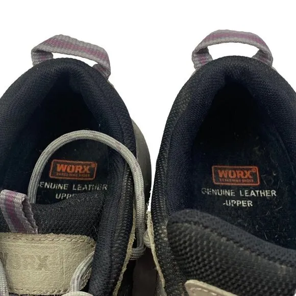 WORX Red Wing Steel Toe Shoes Gray Purple 7 3a