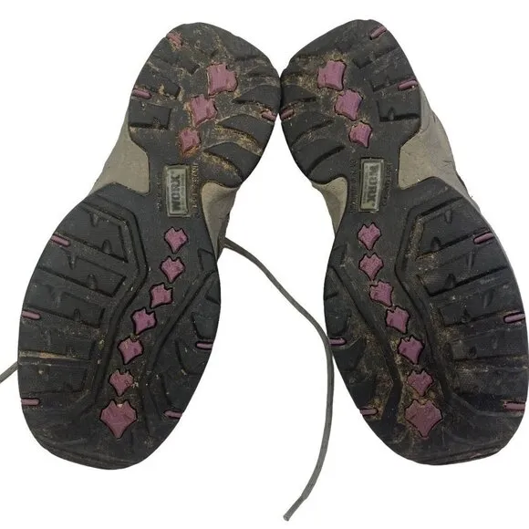WORX Red Wing Steel Toe Shoes Gray Purple 7 3a
