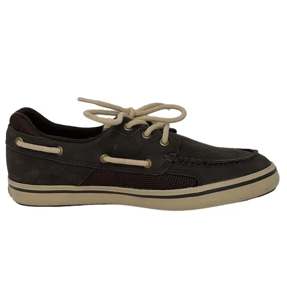 XTRATUF Sneakers Men's 7 Brown Leather Lace Up Non-Marking Shoes