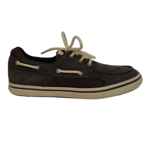 XTRATUF Sneakers Men's 7 Brown Leather Lace Up Non-Marking Shoes