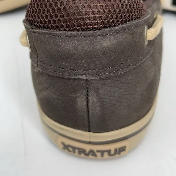 XTRATUF Sneakers Men's 7 Brown Leather Lace Up Non-Marking Shoes