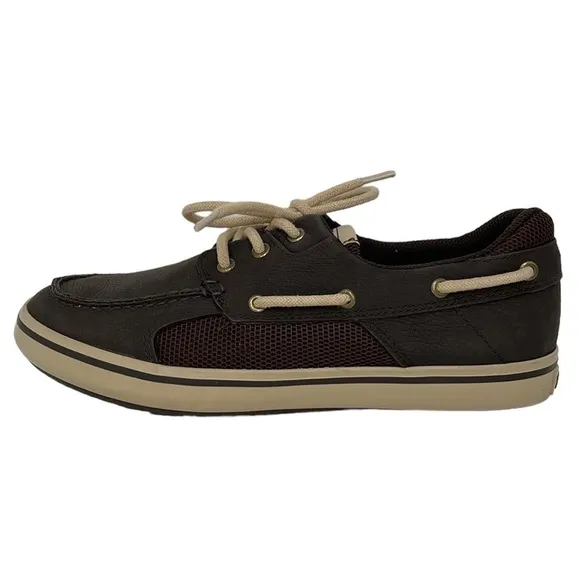 XTRATUF Sneakers Men's 7 Brown Leather Lace Up Non-Marking Shoes