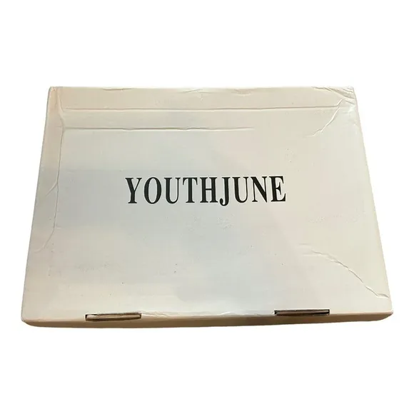 YOUTHJUNE Rice White Contrast Leather Bootie - Women