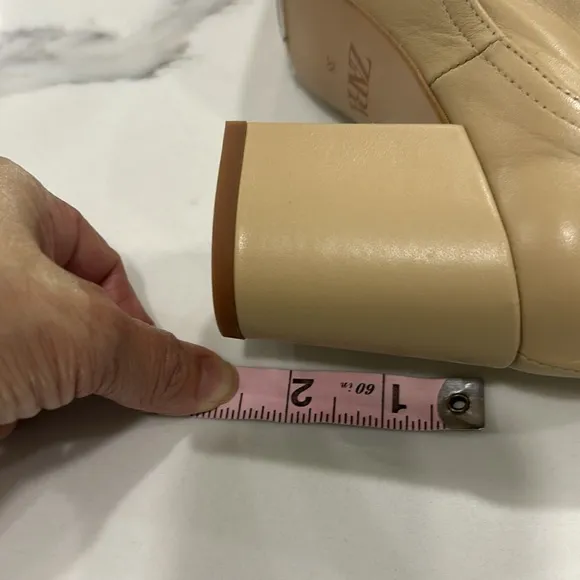 Zara New without Box Cream Heel Boots. Size 38